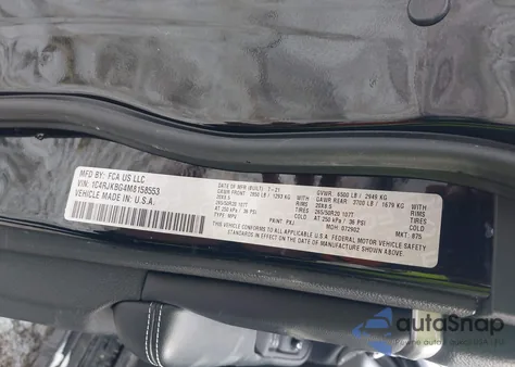 2021 Jeep Grand Cherokee L Limited 4X4 из США, поврежденный, VIN 1C4RJKBG4M8158553